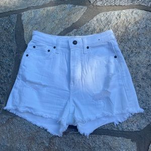Abercrombie White Jean Shorts